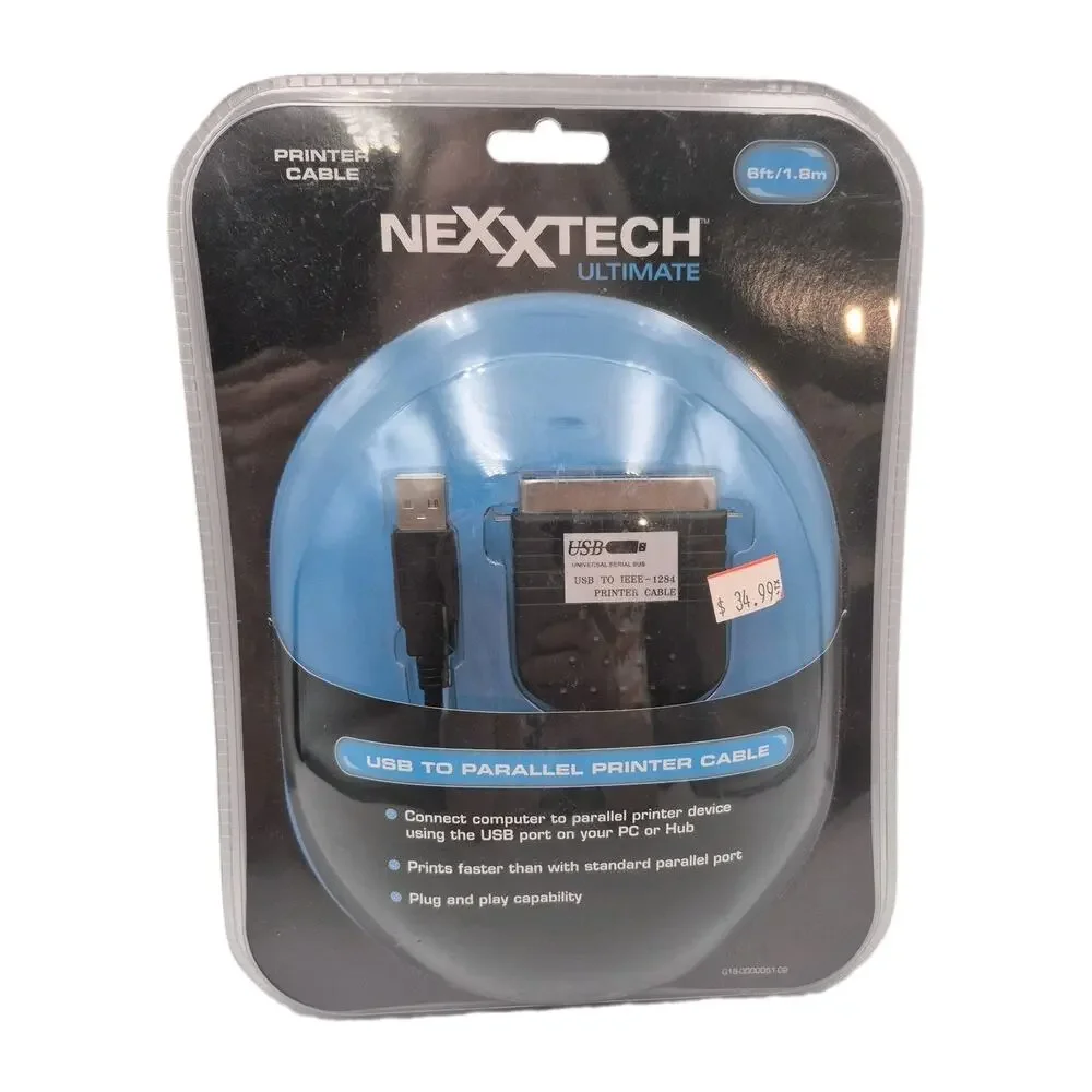 NEXXTECH Ultimate USB to Parallel Printer Cable NEW Sealed